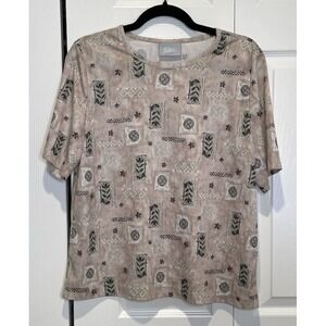 Vintage Blair Womens Goblincore Top Size L Earthy Fairy Grunge 90s Flowers Artsy